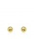 Clous d'oreilles or jaune Annunziata 4 mm 18 Carats, forme boules