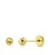 Boucles d'oreilles enfant en or 18k Annunziata, sphère 4 mm, fermoir à vis.