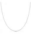 Chaîne Figaro alternée Or Blanc 18K 1mm 45cm