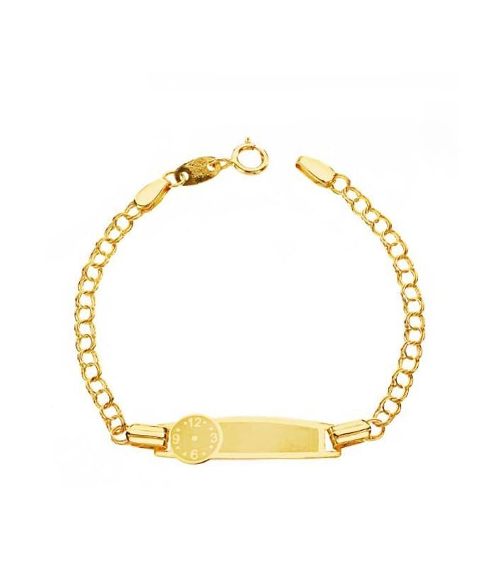 Gourmette Bébé en or 18 carats horloge
