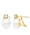 Boucles d'oreilles Femme Cira Or Jaune 18K Toi et Moi