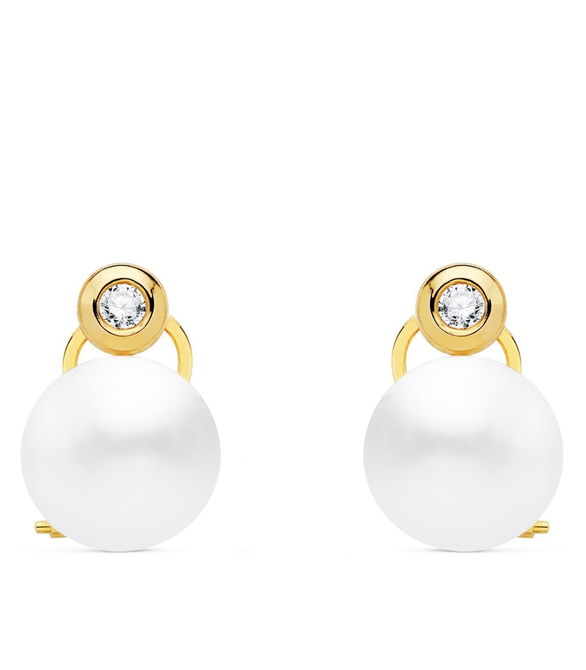 Boucles d'oreilles Femme Gaia Or Jaune 18K Toi et Moi