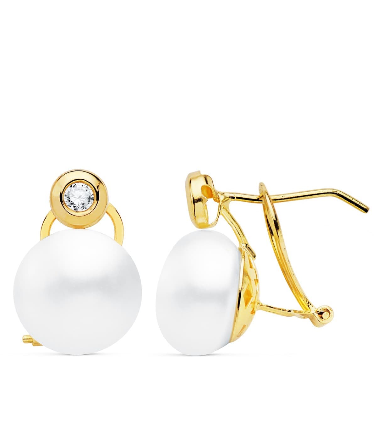 Boucles d'oreilles Femme Gaia Or Jaune 18K Toi et Moi