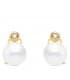 Boucles d'oreilles Femme Haimi Or Jaune 18K Toi et Moi