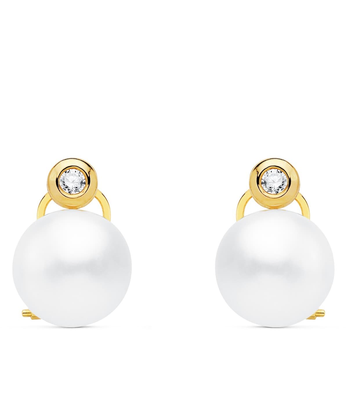 Boucles d'oreilles Femme Haimi Or Jaune 18K Toi et Moi