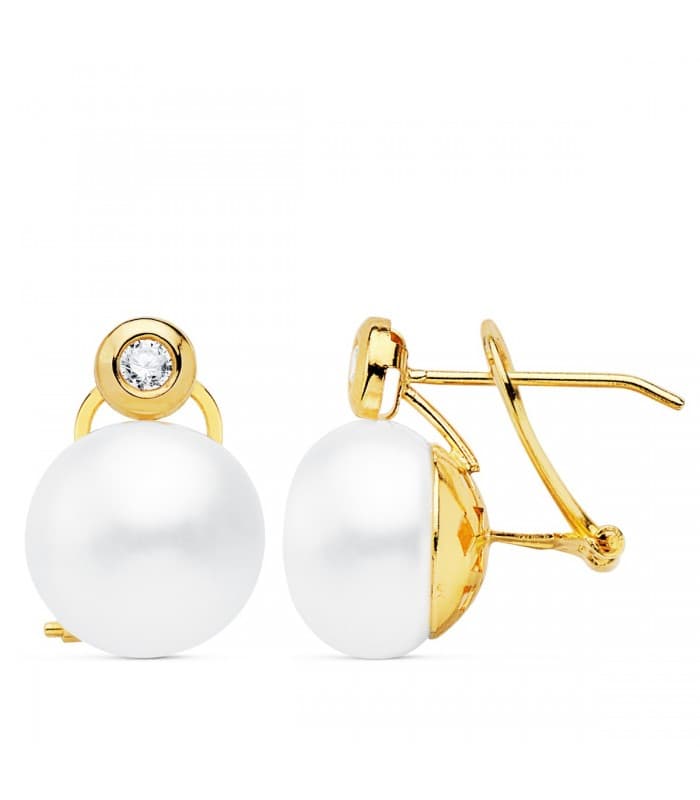 Boucles d'oreilles Femme Haimi Or Jaune 18K Toi et Moi