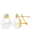 Boucles d'oreilles Femme Haimi Or Jaune 18K Toi et Moi