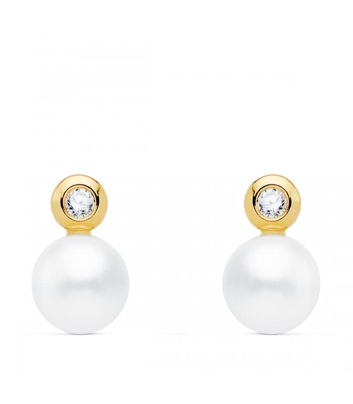 Boucles d'oreilles Femme Idoia Or Jaune 18K Toi et Moi
