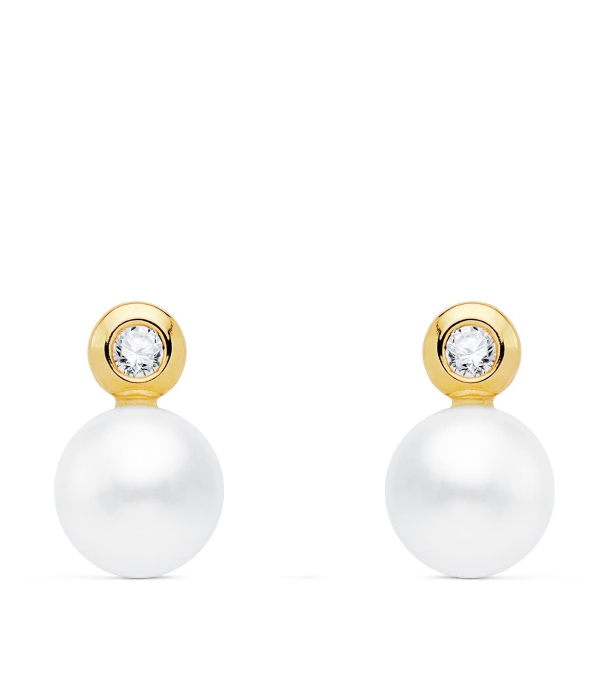 Boucles d'oreilles Femme Idoia Or Jaune 18K Toi et Moi