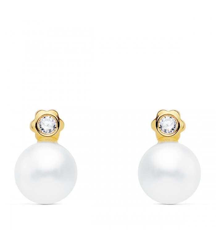 Pendientes Niña Imelda Oro Amarillo 18K Tu y yo