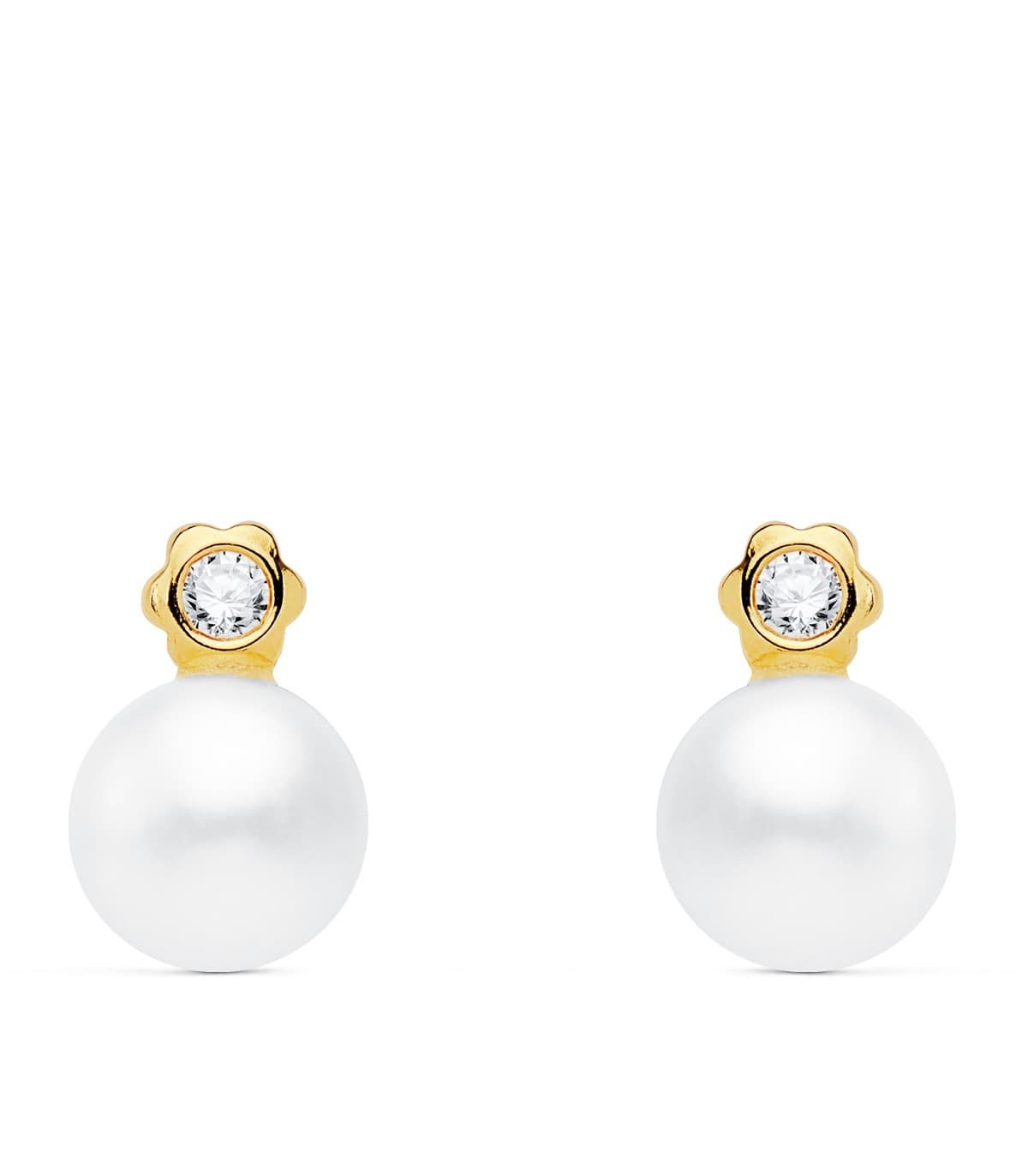Boucles d'oreilles Enfant Imelda Or Jaune 18K Toi et moi