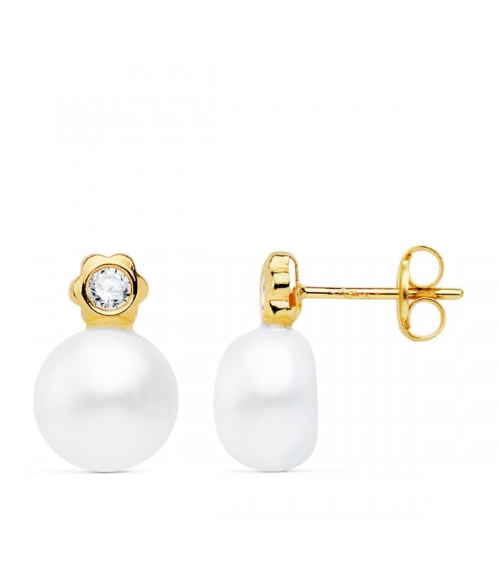 Pendientes Niña Imelda Oro Amarillo 18K Tu y yo