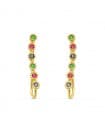 Pendientes Trepadores Arcoiris Oro 18K