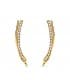 Ear climber Gelbgold 750 Ohrstecker - Ohrklemmen weiß Zirkonia |Ohrschmuck Damen
