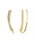 Pendientes Trepadores Arco Oro Amarillo 18K modernos mujer regalo joyeria online piedras