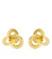 Boucles d'oreilles Femme Noeud Grecque Or Jaune 18K
