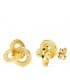 Boucles d'oreilles Femme Noeud Grecque Or Jaune 18K