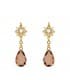 Boucles d'oreilles Iowa Or Jaune 18K Pierre Marsala