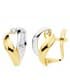 Pendientes Bandas Illinois Oro Bicolor 18K