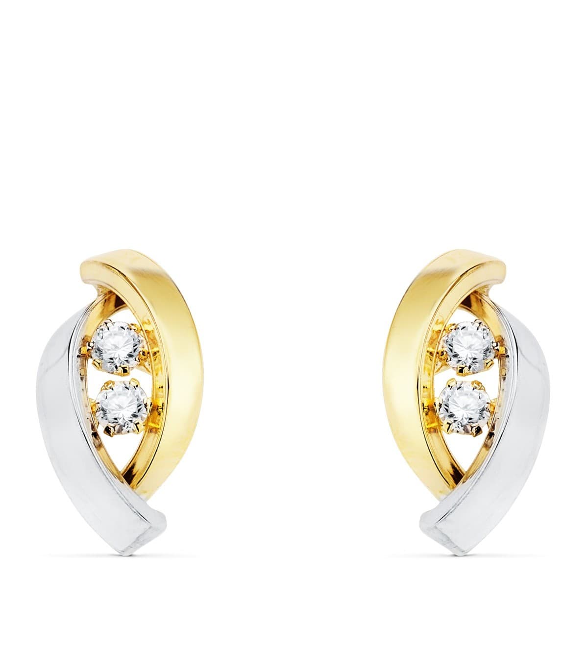 Pendientes Atlanta Boston Oro Bicolor 18K señora joyeria online