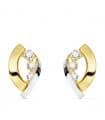 Pendientes Bandas Seattle Oro Bicolor 18K