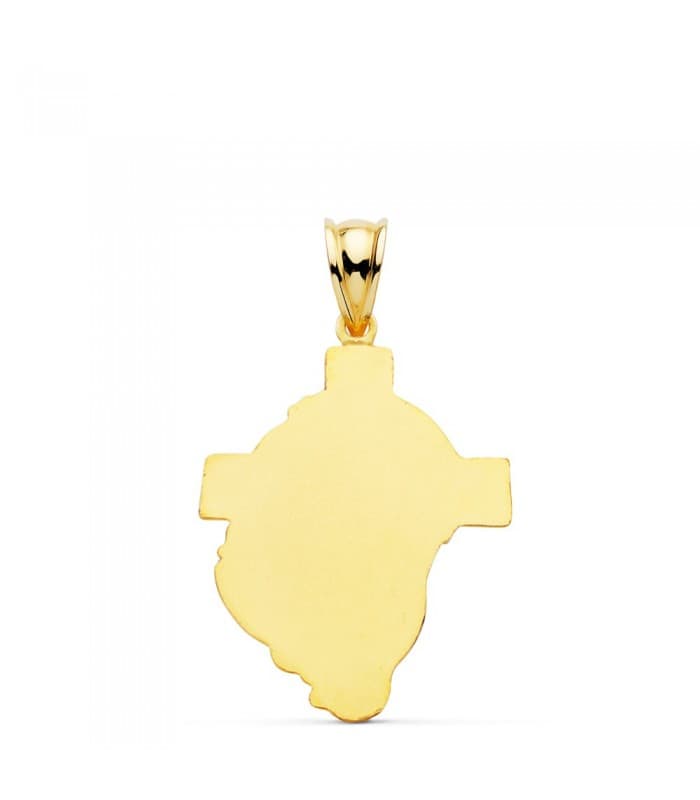 Pendentif Portrait du Christ en Croix Or 18K 30mm