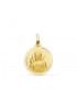 Medalla religiosa Corazón de Jesús bisel 16 mm colgante oro 18k