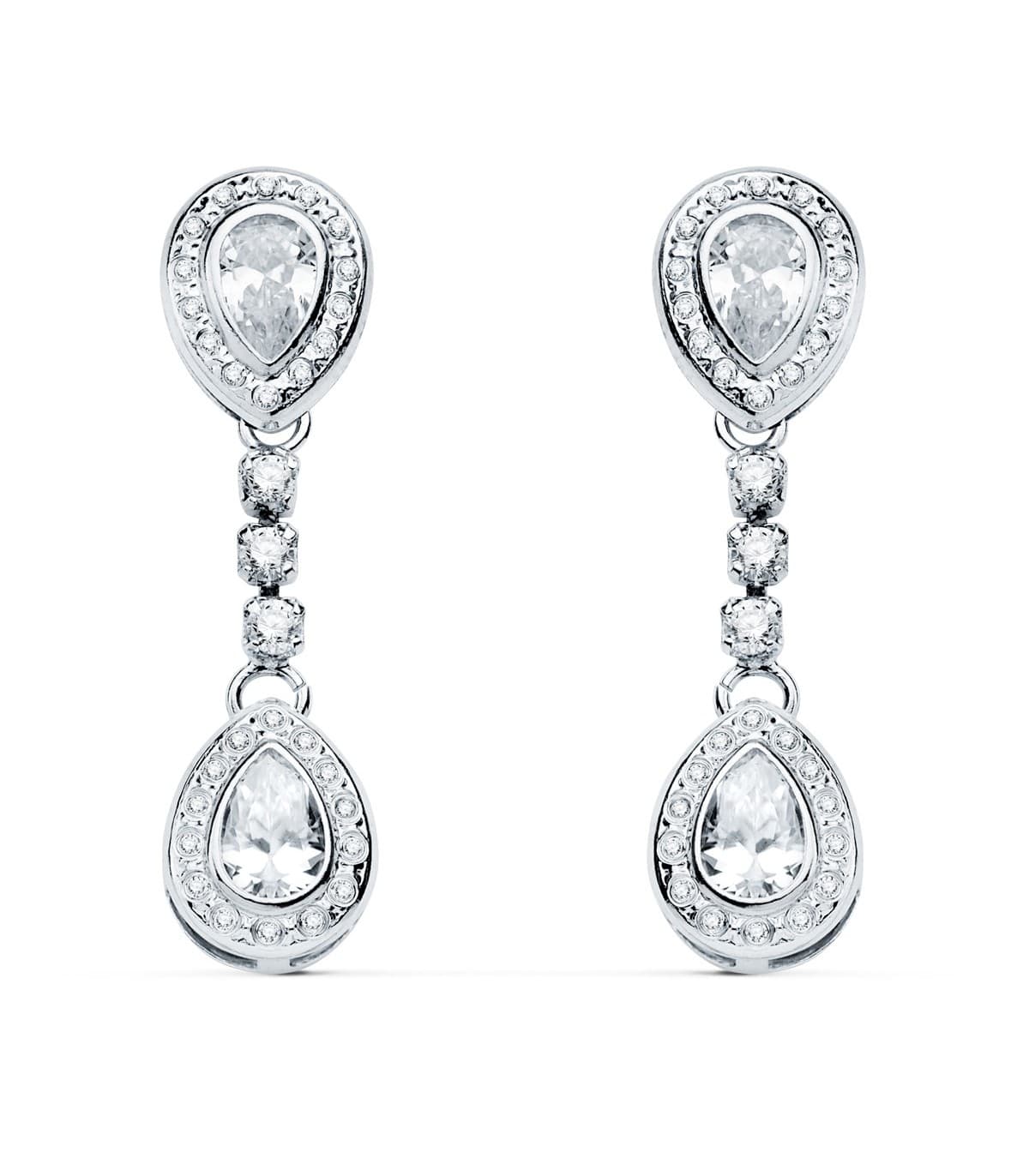 Boucles d'oreilles Mariage Grace Or Blanc 18K 30mm