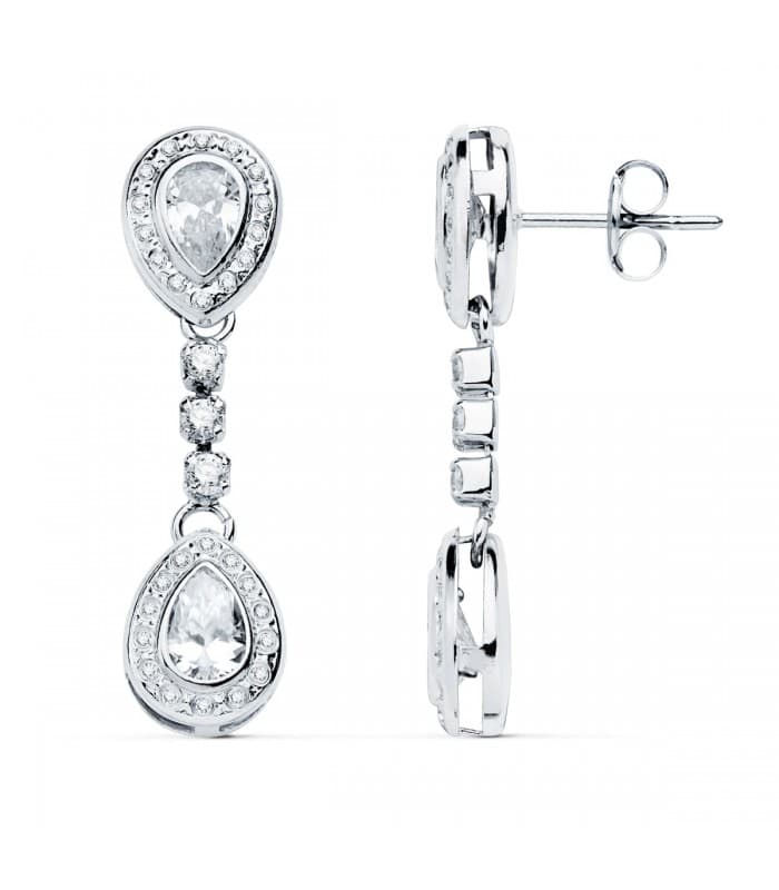 Boucles d'oreilles Mariage Grace Or Blanc 18K 30mm