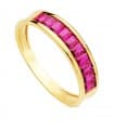 Sortija mujer Fringe Fucsia Oro Amarillo 18K