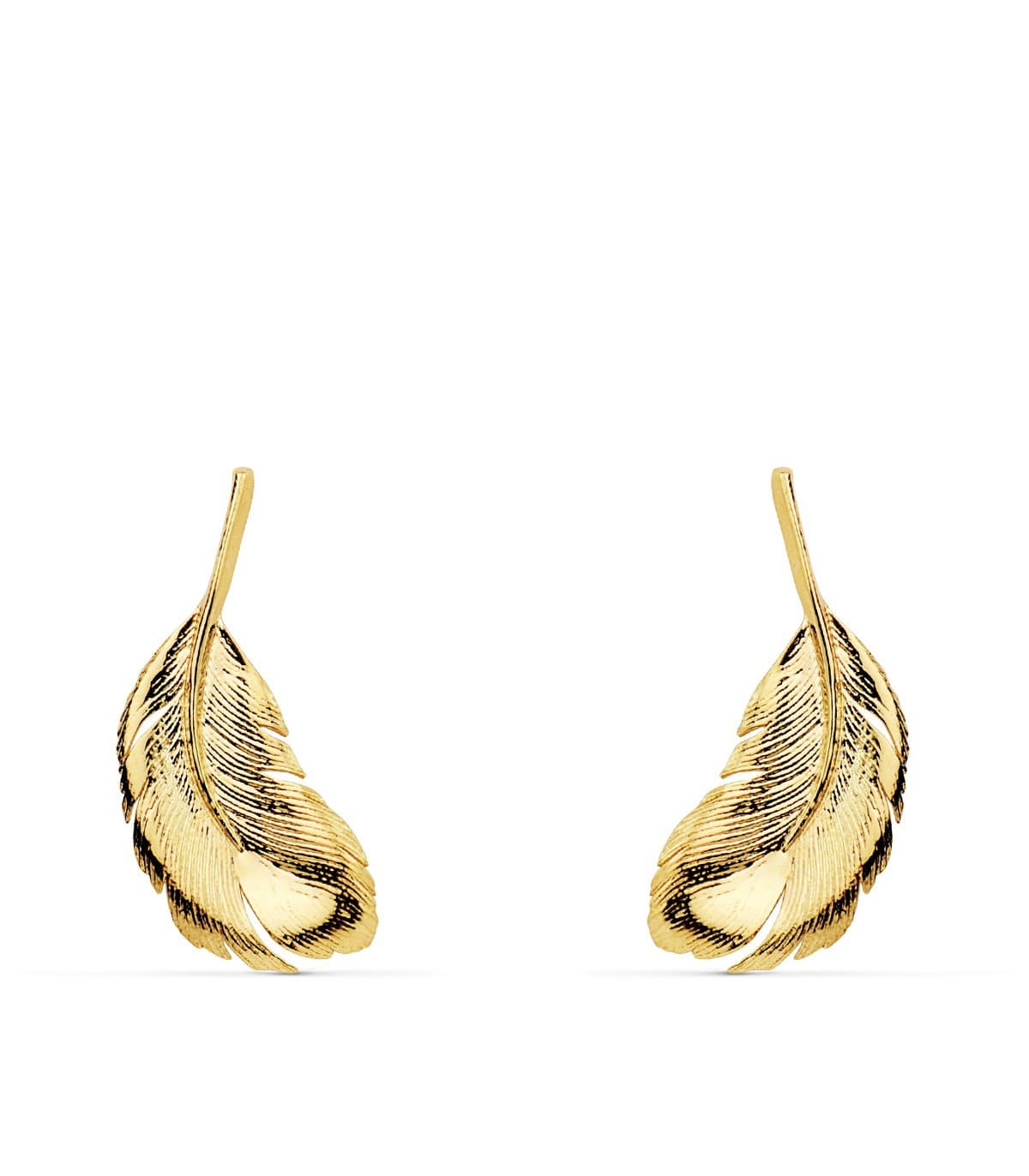 Orecchini in oro rampicanti - Orecchini a lobo 18kt Piume, per donna e ragazza.