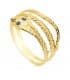 Sortija mujer Serpiente Oro Amarillo 18K Zafiro