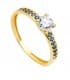Solitario Florienze Oro Amarillo 18K Azul