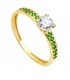 Damenring FLORIENZE 
Gold 750, grün Steinen, 4 Krappen | Verlobungsring online kaufen