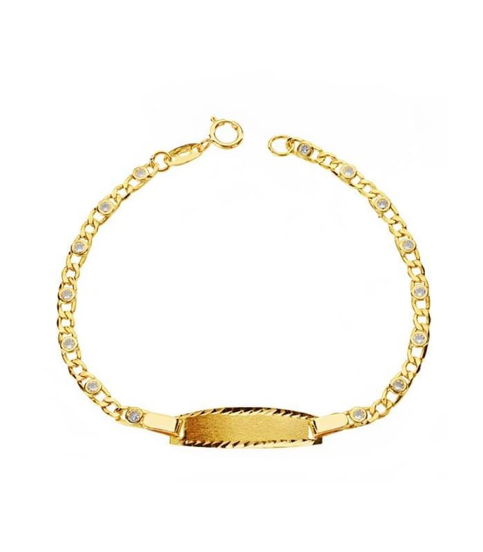 Gourmette pour Bébé or 18carats zircons