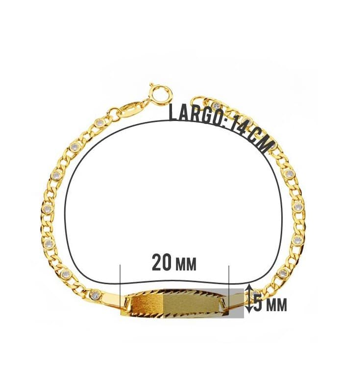 Gourmette pour Bébé or 18carats zircons