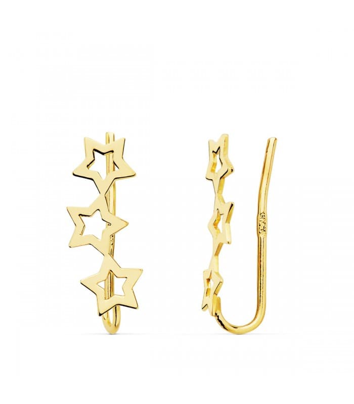 Grimpeurs d'oreilles Étoiles Or 18K
