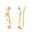 Pendientes Trepadores Constelación Oro 18K