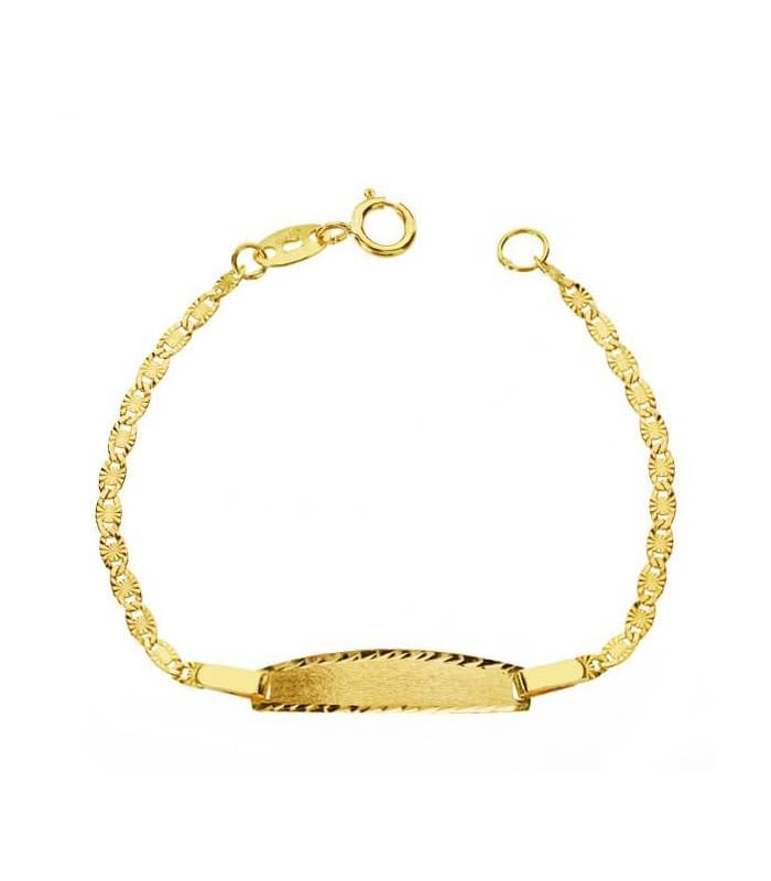 Gourmette bébé or 18 carats facettée