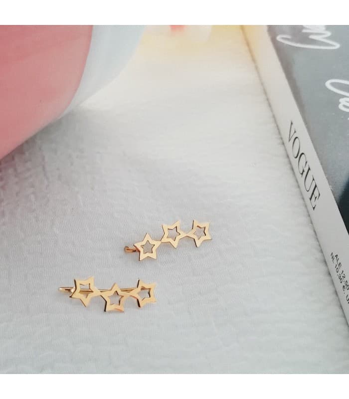 Grimpeurs d'oreilles Étoiles Or 18K