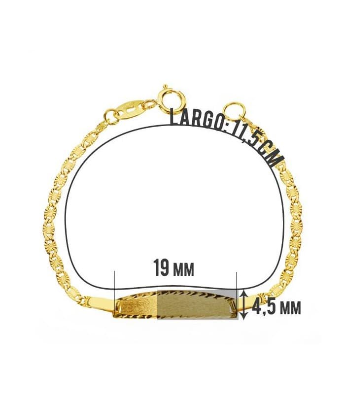 Gourmette bébé or 18 carats facettée