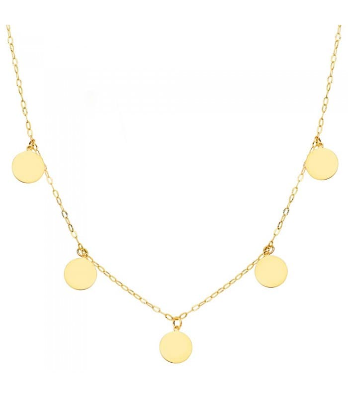 Collier Femme Plaques Or 18K
