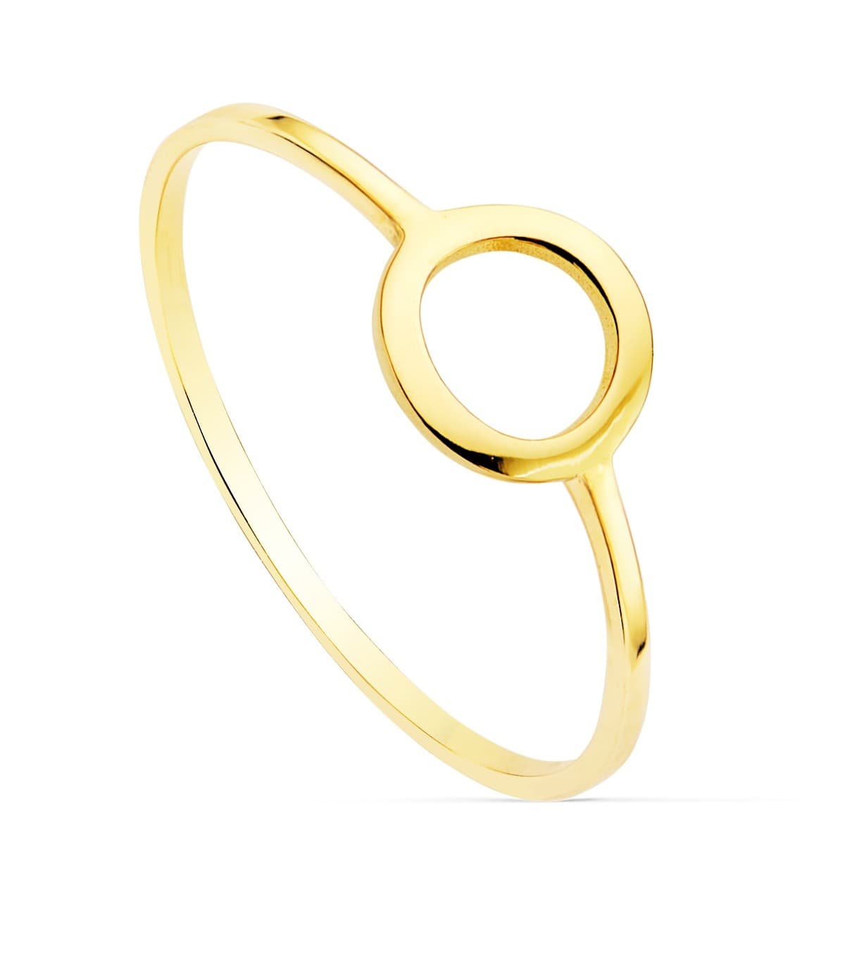 Anillo Mujer Planet Oro Amarillo 18K joya minimal casual sortija círculo