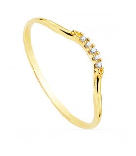 Anello Monroe Oro giallo 18kt Diamanti 0,025 ct
