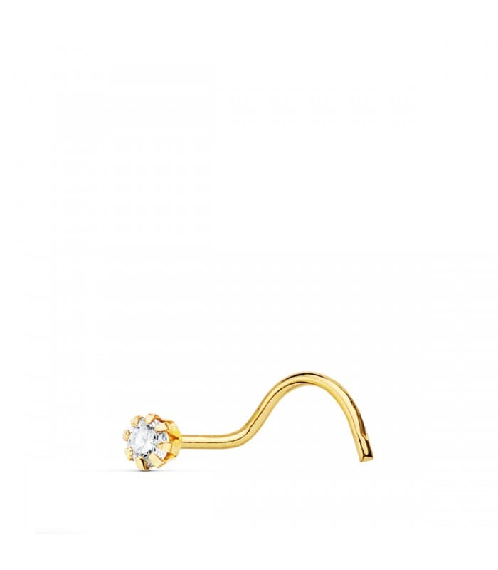 Piercing Nariz Mujer Circonita Oro 18K pendiente moderno septum
