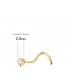Piercing Nariz Mujer Circonita Oro 18K pendiente moderno septum