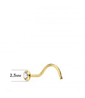 Piercing Nez Femme Or 18K Serti Clos