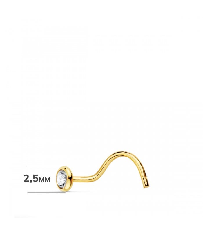 Piercing Nariz Mujer Oro 18K Chatón