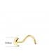 Piercing Nariz Mujer Oro 18K Luna