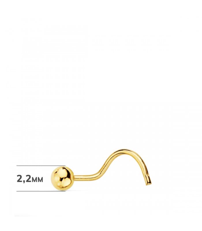 Piercing Nariz Mujer Oro 18K Bolita